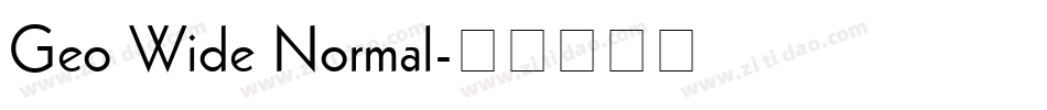 Geo Wide Normal字体转换
